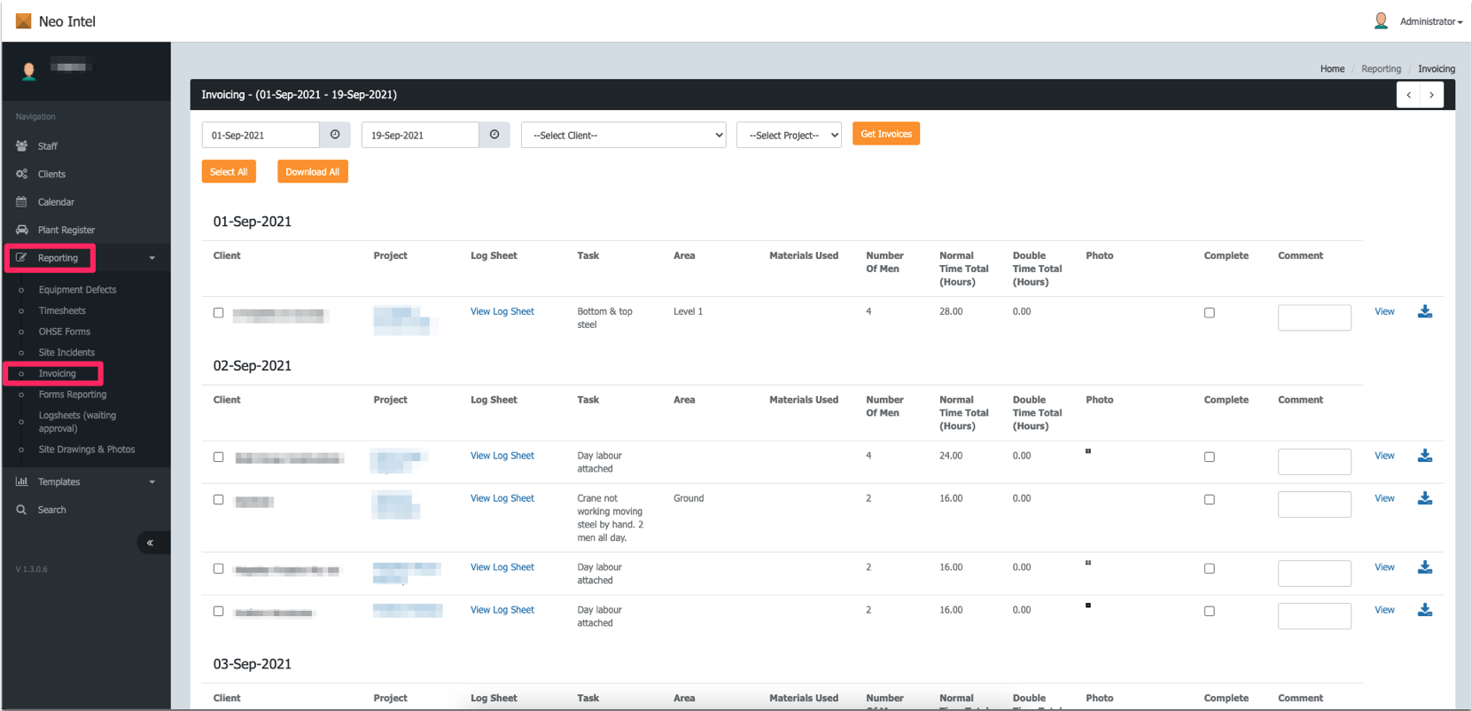 screenshot of Neo Intelligence